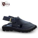 Special Vibram Charsadda Handmade Peshwari Black Chappal